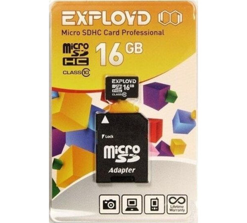 OLTRAMAX MicroSDHC 16GB Class10 + адаптер SD [OM016GCSDHC10-AD]