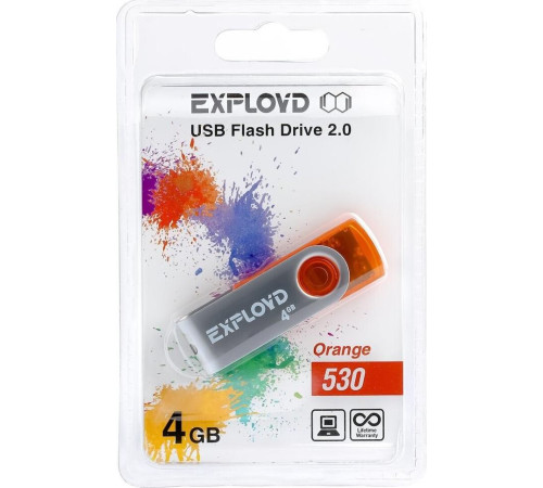 EXPLOYD 4GB 530 оранжевый [EX004GB530-O]