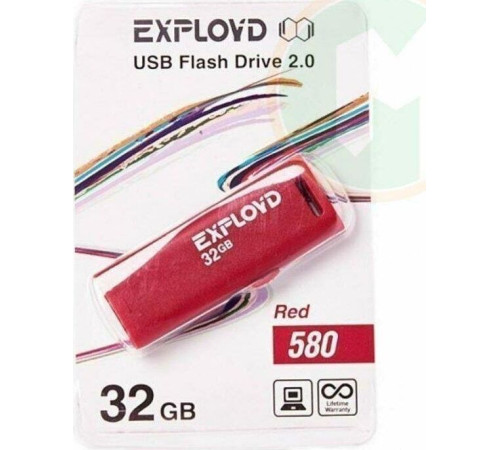 EXPLOYD 32GB-580-красный [EX-32GB-580-Red]