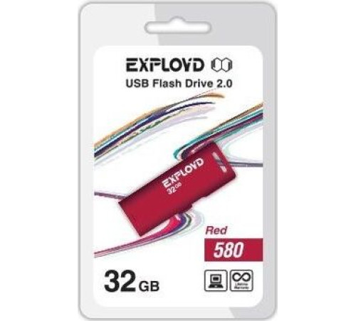 EXPLOYD 32GB-580-красный [EX-32GB-580-Red]