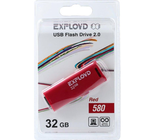 EXPLOYD 32GB-580-красный [EX-32GB-580-Red]