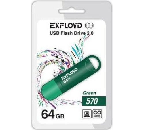 EXPLOYD 64GB 570 зеленый [EX-64GB-570-Green]