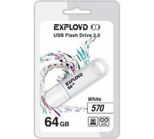 EXPLOYD 64GB 570 белый [EX-64GB-570-White]