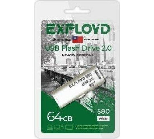 EXPLOYD 64GB 580 белый [EX-64GB-580-White]