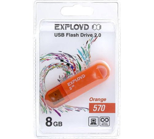 EXPLOYD 8GB 570 оранжевый [EX-8GB-570-Orange]