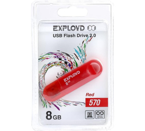 EXPLOYD 8GB-570-красный [EX-8GB-570-Red]