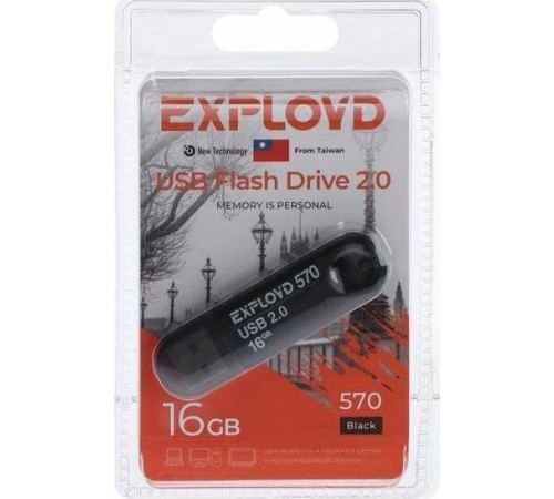 EXPLOYD 16GB-570-черный [EX-16GB-570-Black]