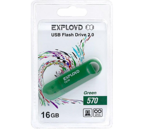 EXPLOYD 16GB 570 зеленый [EX-16GB-570-Green]