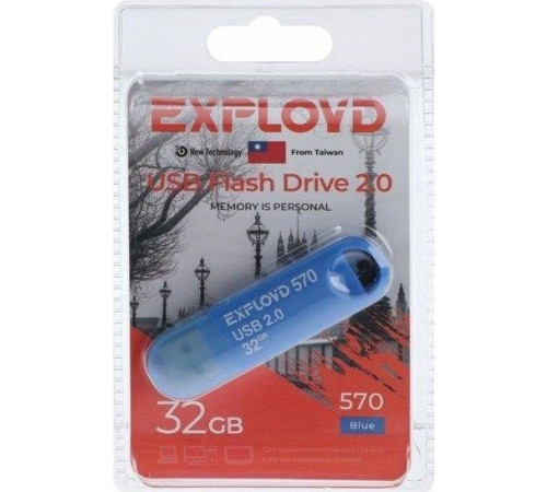 EXPLOYD 32GB 570 синий [EX-32GB-570-Blue]
