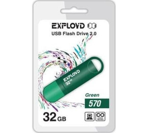 EXPLOYD 32GB 570 зеленый [EX-32GB-570-Green]