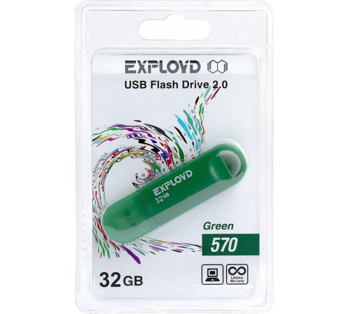 EXPLOYD 32GB 570 зеленый [EX-32GB-570-Green]