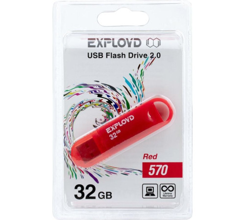 EXPLOYD 32GB 570 красный [EX-32GB-570-Red]