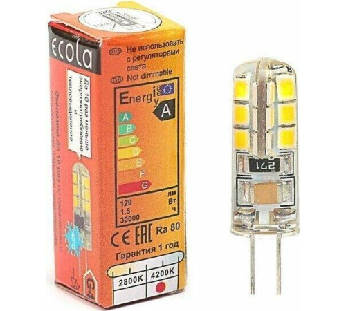 ECOLA G4RV15ELC LED CORN MICRO G4/1,5W/4200K