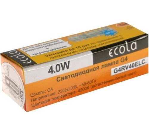 ECOLA G4RV40ELC LED CORN MICRO G4/4W/4200K