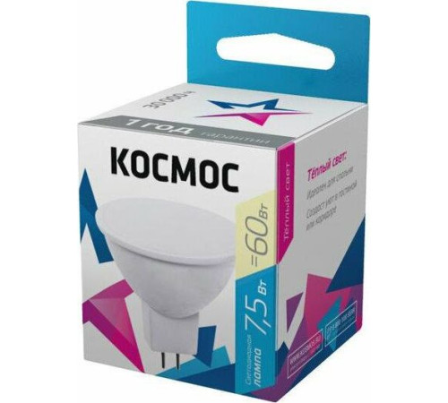 КОСМОС LKECLED7.5WJCDRC30