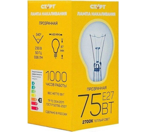 СТАРТ (10476) Б 75Вт Е27