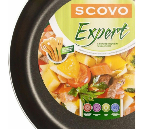 SCOVO СЭ-030 expert со стекл. крышкой д.28 см