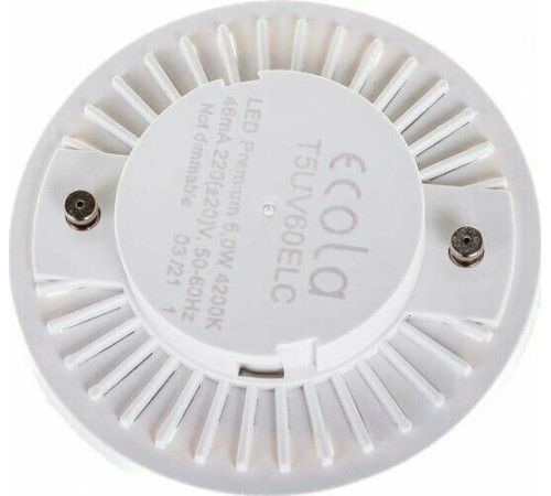 ECOLA T5QV60ELC GX53/6W/4200K матовое стекло