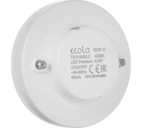 ECOLA T5QV60ELC GX53/6W/4200K матовое стекло