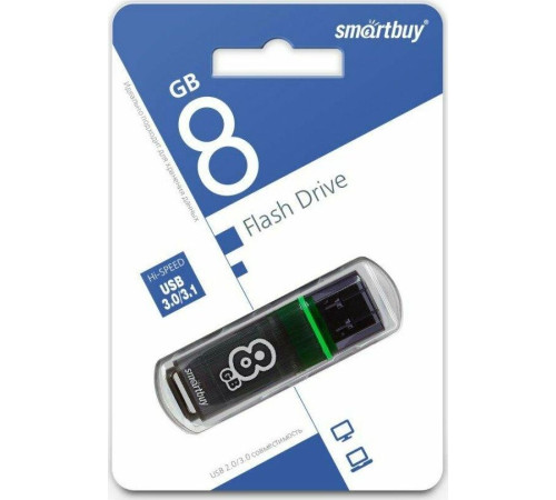 SMARTBUY (SB8GBGS-DG) 8GB GLOSSY SERIES DARK GREY USB 3.0