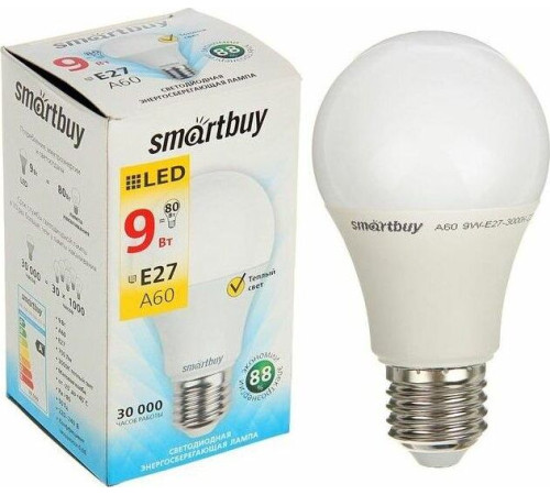 SMARTBUY (SBL-A60-09-30K-E27-N) 9W/3000/E27