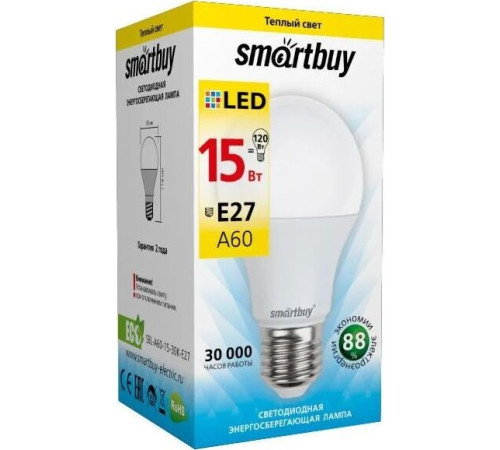 SMARTBUY (SBL-A60-15-30K-E27) 15W/3000/E27