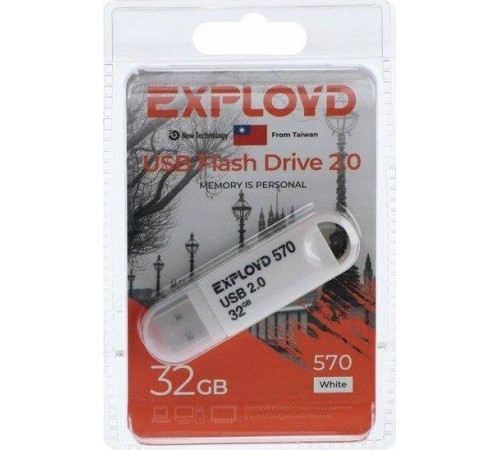 EXPLOYD 32GB 570 белый [EX-32GB-570-White]