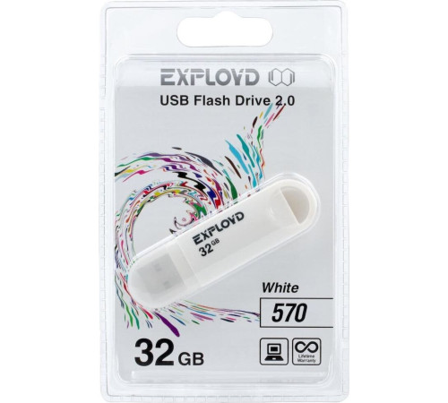 EXPLOYD 32GB 570 белый [EX-32GB-570-White]