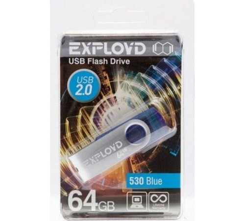 EXPLOYD 64GB 530 синий [EX064GB530-Bl]
