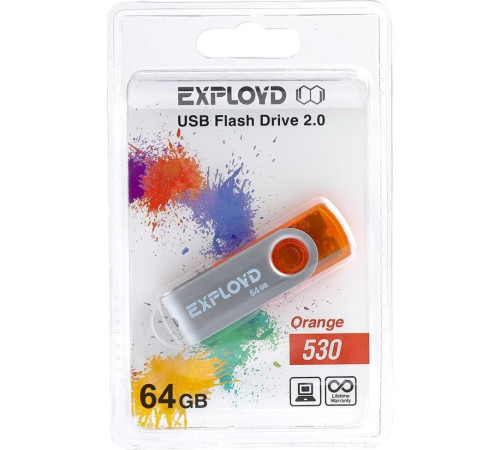 EXPLOYD 64GB 530 оранжевый [EX064GB530-O]