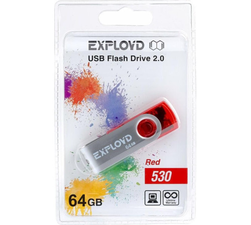 EXPLOYD 64GB 530 красный [EX064GB530-R]