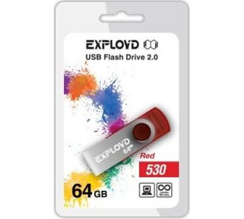 EXPLOYD 64GB 530 красный [EX064GB530-R]