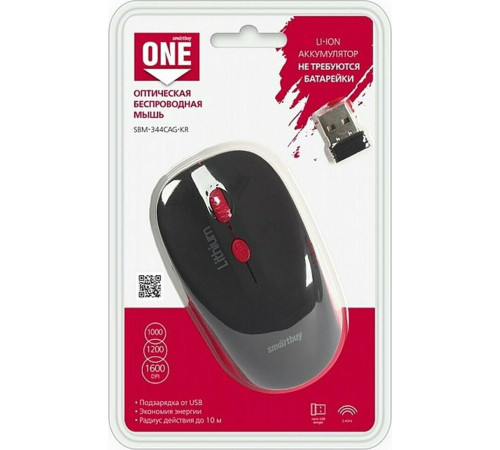 SMARTBUY (SBM-344CAG-KR) черный/красный