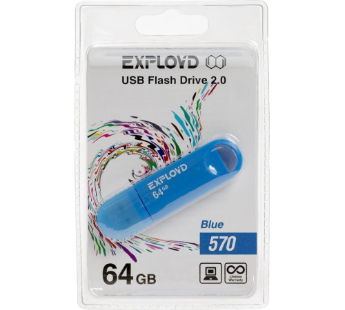 EXPLOYD 64GB 570 синий [EX-64GB-570-Blue]