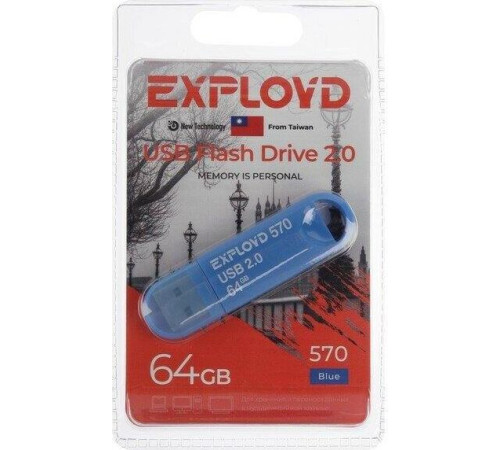 EXPLOYD 64GB 570 синий [EX-64GB-570-Blue]