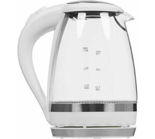 Чайник электрический DELTA DL-1202 white (1,5л. стекло)