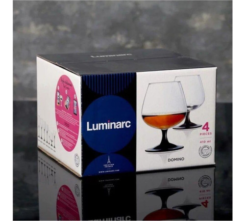 LUMINARC ДОМИНО наб. фужеров для коньяка 4шт 410мл (J3030) (2)
