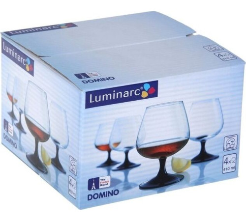 LUMINARC ДОМИНО наб. фужеров для коньяка 4шт 410мл (J3030) (2)