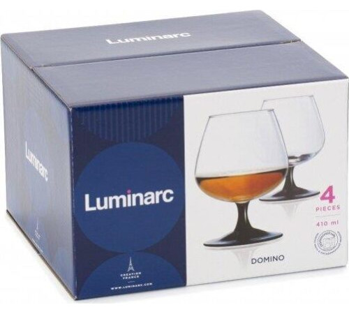 LUMINARC ДОМИНО наб. фужеров для коньяка 4шт 410мл (J3030) (2)
