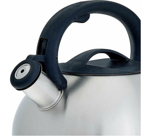 WEBBER BE-0587 Чайник нерж со свистком 3л, сатин