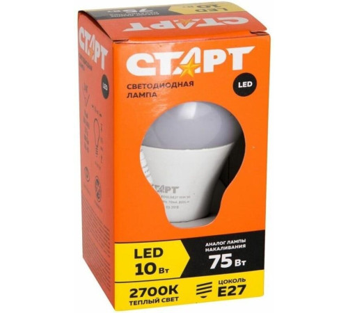СТАРТ (17291) LEDGLS E27 10W30 WS
