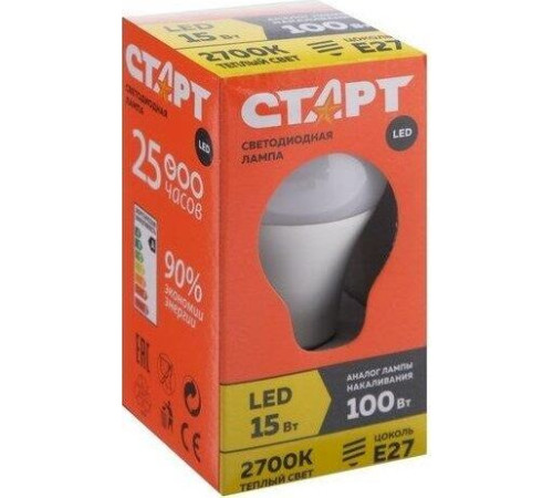 СТАРТ (17288) LEDGLS E27 15W30 WS