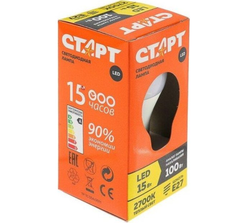 СТАРТ (17288) LEDGLS E27 15W30 WS
