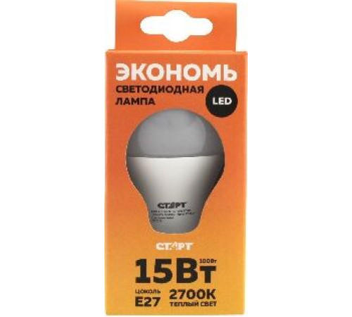 СТАРТ (17288) LEDGLS E27 15W30 WS