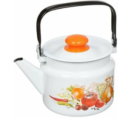 Чайник эмалированный ЛЫСЬВА 27104П2 (С-2710П2/4Рч) 2,0л с рис.