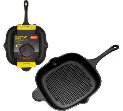 MALLONY PADELLA сковорода-гриль 28*28см чугунная (985057)