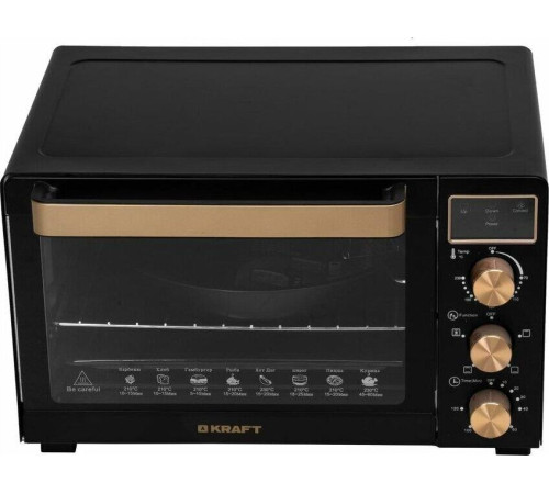 KRAFT KF-MO 3506 KGLB (черный/золото) с дисплеем