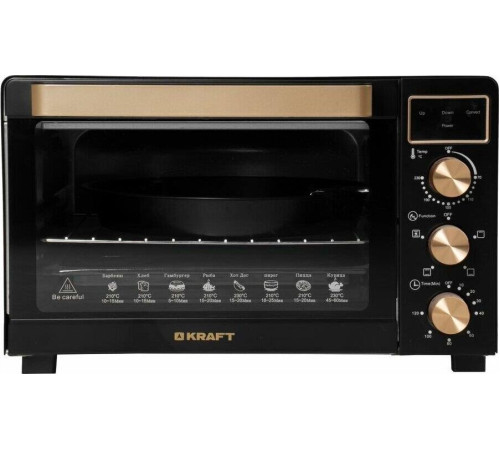 KRAFT KF-MO 3506 KGLB (черный/золото) с дисплеем