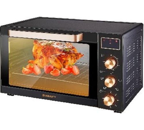 KRAFT KF-MO 3506 KGLB (черный/золото) с дисплеем