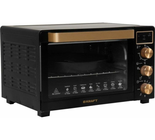 KRAFT KF-MO 3506 KGLB (черный/золото) с дисплеем